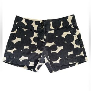 Ann Taylor Loft blue and white polka dot shorts